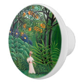 Henri Rousseau - Vrouw aan het wandelen in een exo Keramische Knop (Rechts)