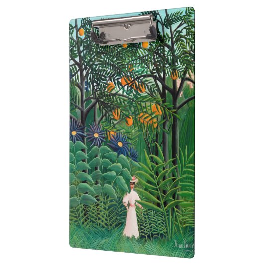 Henri Rousseau - Vrouw aan het wandelen in een exo Klembord (Links)