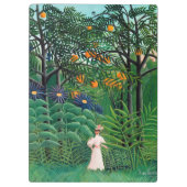 Henri Rousseau - Vrouw aan het wandelen in een exo Klembord (Achterkant)