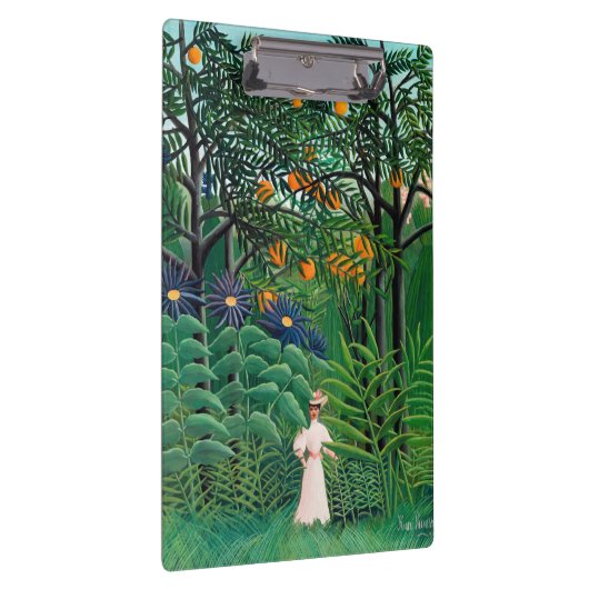 Henri Rousseau - Vrouw aan het wandelen in een exo Klembord (Rechts)