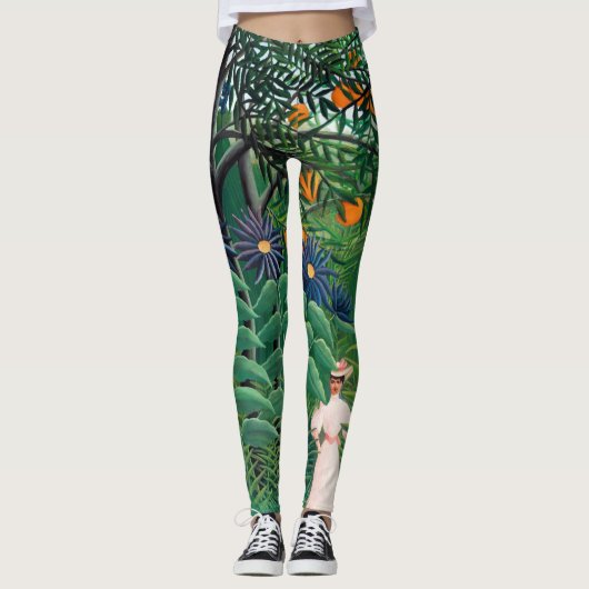 Henri Rousseau - Vrouw aan het wandelen in een exo Leggings (Voorkant)