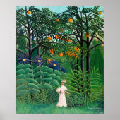 Henri Rousseau - Vrouw aan het wandelen in een exo Poster (Voorkant)