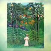 Henri Rousseau - Vrouw aan het wandelen in een exo Raamsticker (Vel 3)