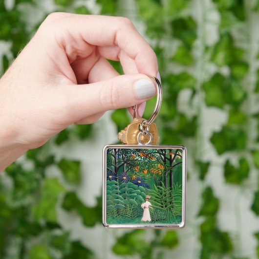 Henri Rousseau - Vrouw aan het wandelen in een exo Sleutelhanger (Hand)