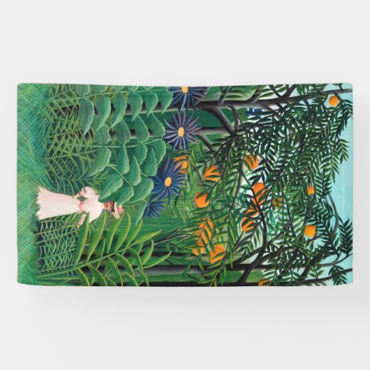 Henri Rousseau - Vrouw aan het wandelen in een exo Spandoek (Horizontaal)