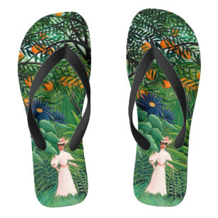 Henri Rousseau - Vrouw aan het wandelen in een exo Teenslippers