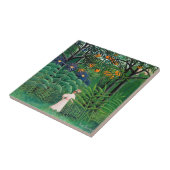 Henri Rousseau - Vrouw aan het wandelen in een exo Tegeltje (Zijkant)