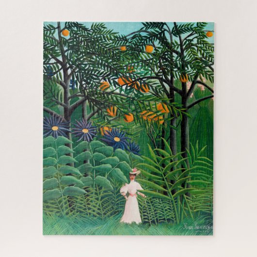 Henri Rousseau - Vrouw die wandelt in een exotisch Legpuzzel (Verticaal)