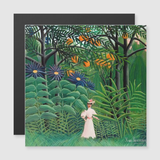Henri Rousseau - Vrouw in bos Magnetische Kaart (Voorkant / Achterkant)
