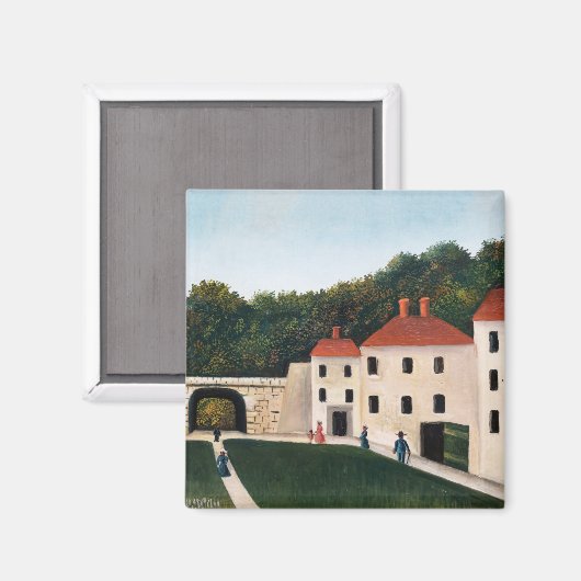 Henri Rousseau - Walkers in een Park Magneet (Voorkant / Achterkant)