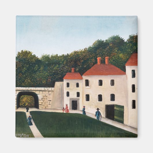 Henri Rousseau - Walkers in een Park Magneet (Voorkant)