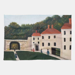 Henri Rousseau - Wandelaars in een park Theedoek