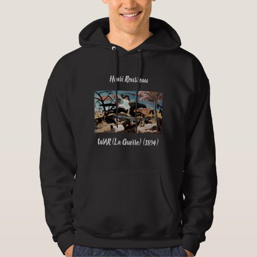 Henri Rousseau War (La Guerre) Black Hoodie (Voorkant)
