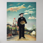 Henri Rousseau - Zelfportret Landschap Poster (Voorkant)