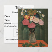 Henri Rousseau's Flowers in a Vase (1909) Kaart (Voorkant / Achterkant)