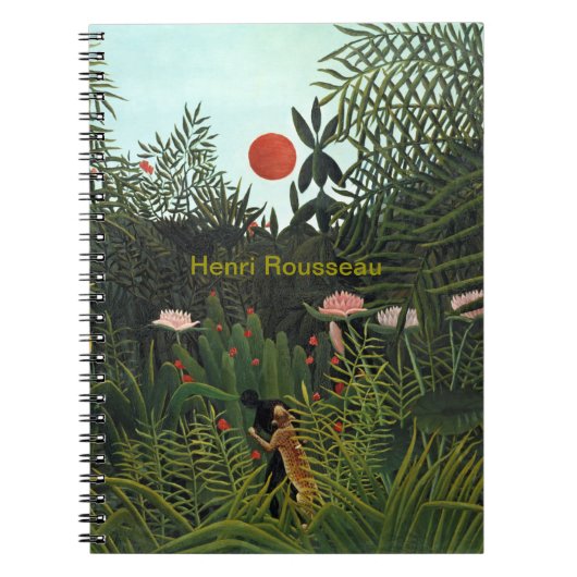Henri Rousseau's maagd bos met zonneschijnnaam Notitieboek (Voorkant)