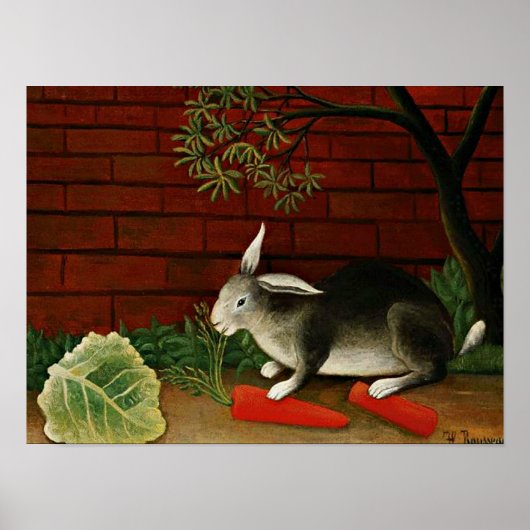 Henri Rousseau's schilderij, konijn Poster (Voorkant)