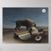 Henri Rousseau's The Sleeping Gypsy (1897) beroemd Poster (Voorkant)