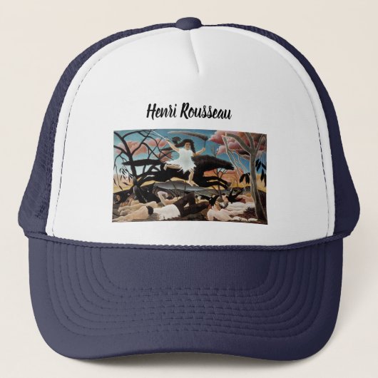 Henri Rousseau's War (La Guerre) Blue Trucker Hat Pet (Voorkant)