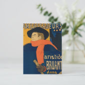 Henri Toulouse Lautrec - Aristide Bruant Briefkaart (Staand voorkant)