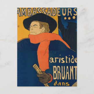 Henri Toulouse Lautrec - Aristide Bruant Briefkaart