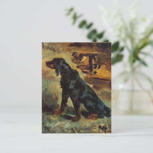 Henri Toulouse-Lautrec-Dun, een Gordon Setter Briefkaart (Staand voorkant)