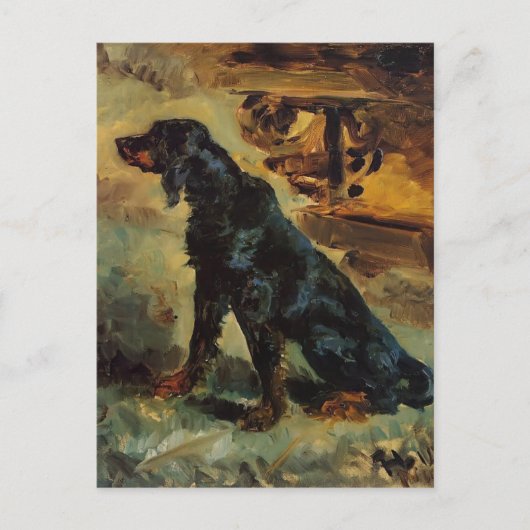 Henri Toulouse-Lautrec-Dun, een Gordon Setter Briefkaart (Voorkant)
