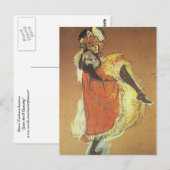 Henri Toulouse Lautrec - Jane Arvil Dancing Briefkaart (Voorkant / Achterkant)