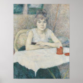 Henri Toulouse Lautrec Jonge Vrouw aan een Tafel K Poster (Voorkant)