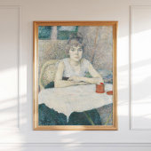 Henri Toulouse Lautrec Jonge Vrouw aan een Tafel K Poster