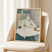 Henri Toulouse Lautrec Jonge Vrouw aan een Tafel K Poster