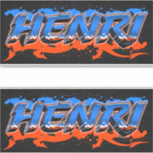 Henri Vorname Name Graffiti Aufkleber Sticker (Voorkant)