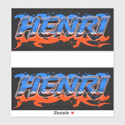Henri Vorname Name Graffiti Aufkleber Sticker (Vel)