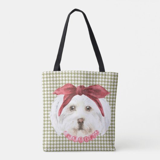 Henrietta de Havanese Canvas tas (Achterkant)