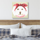 Henrietta de Havanese Ingepakte Canvas Print (Insitu (Slaapkamer))