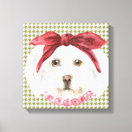 Henrietta de Havanese Ingepakte Canvas Print