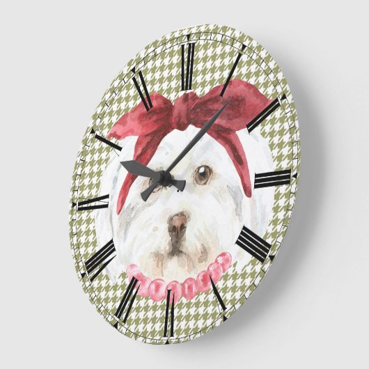 Henrietta de Havanese wandklok (Hoek)