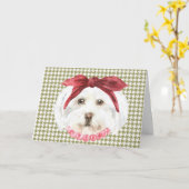 Henrietta het Havanese Wenskaart Kaart (Gele Bloem)