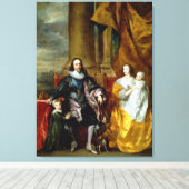 Henrietta Maria en Charles I van Van Dyck Canvas Afdruk (Insitu (Houten vloer))