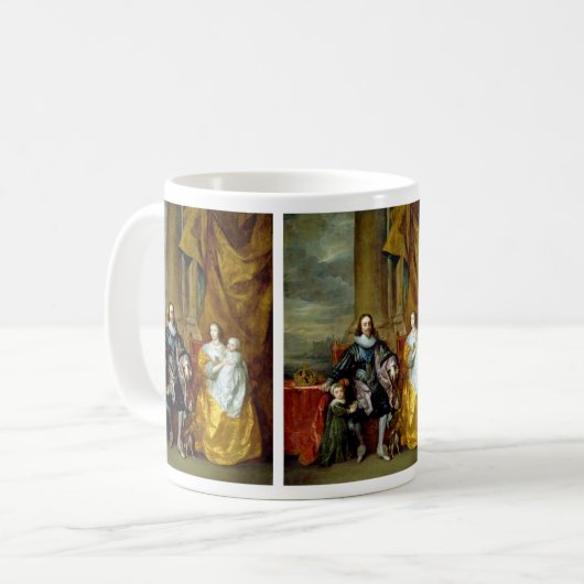 Henrietta Maria en Charles I van Van Dyck Coffee M Koffiemok (Voorkant links)