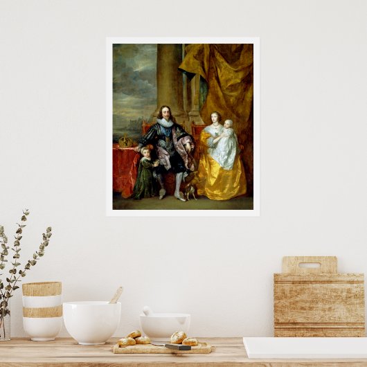 Henrietta Maria en Charles I van Van Dyck Poster (Keuken)