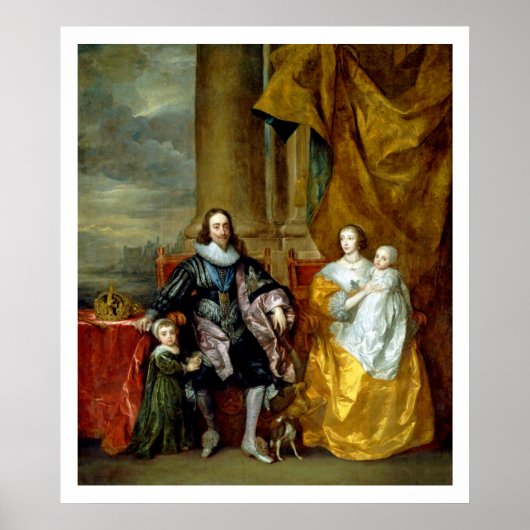Henrietta Maria en Charles I van Van Dyck Poster (Voorkant)