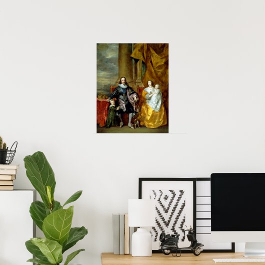 Henrietta Maria en Charles I van Van Dyck Poster (Thuiskantoor)