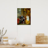 Henrietta Maria en Charles I van Van Dyck Poster (Keuken)