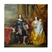 Henrietta Maria en Charles I van Van Dyck Tegeltje (Voorkant)