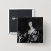 Henrietta Maria Vierkante Button 5,1 Cm (Voorkant /achterkant)