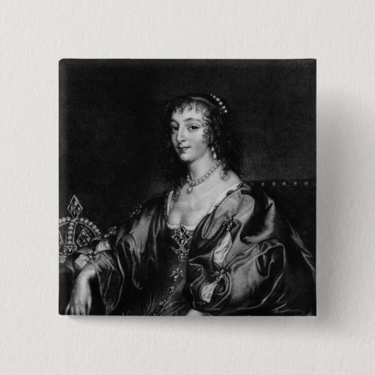 Henrietta Maria Vierkante Button 5,1 Cm (Voorkant)
