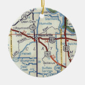 Henrietta TX  kaart Keramisch Ornament (Voorkant)