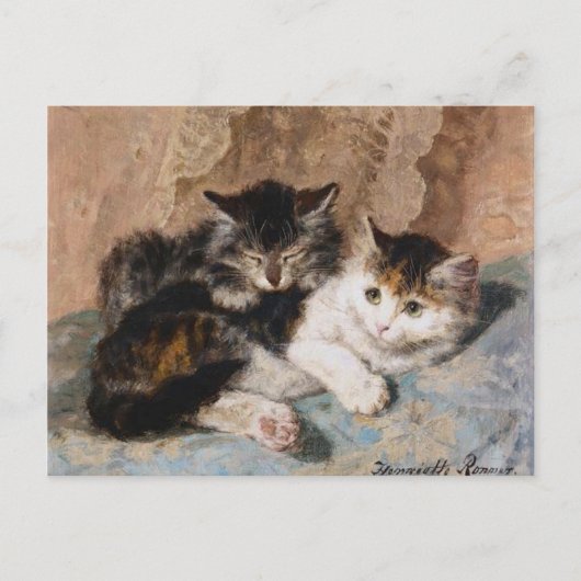 Henriette Ronner-Knip Best of Friends Briefkaart (Voorkant)