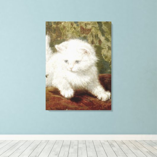  Henriette Ronner-Knip Curiousity Canvas Afdruk (Insitu (Houten vloer))
